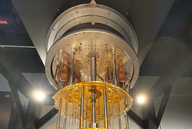 IBM Quantum System One superconducting quantum computer housed in its climate-controlled enclosure